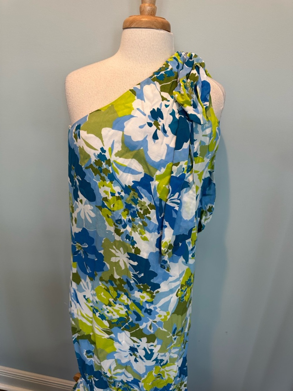 Buru x Kelly Golightly Caryatid Floral Tropical one shoulder maxi dress size M - Picture 8 of 16